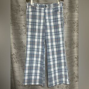 Levi's  Vintage Seersucker Plaid Pants Jeans Blue with Red and Yellow